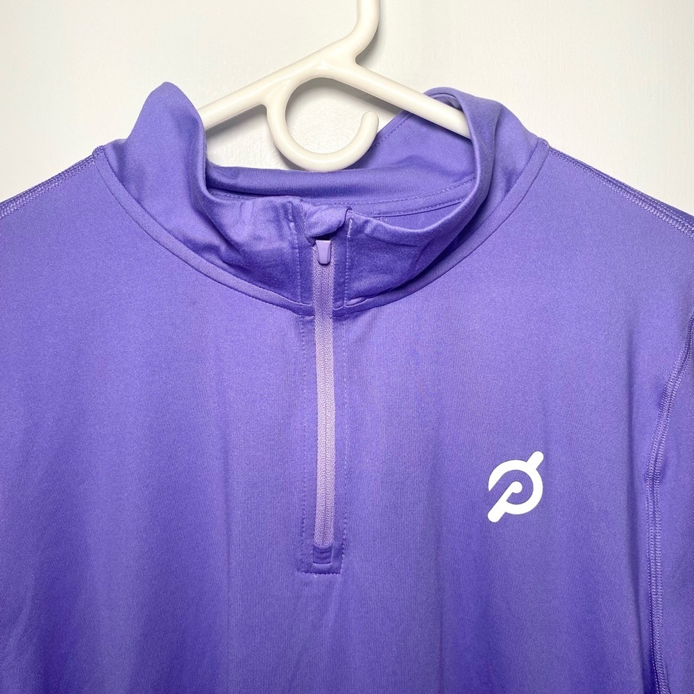 Peloton Soft Tech 1/4 Zip Jersey in Purple size XL - Picture 6 of 8